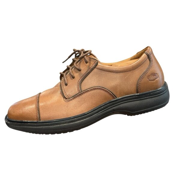 Dr Comfort Captain Brown Leather Cap Toe Derby Comfort Shoes Mens Size 7 M Dress main image 6